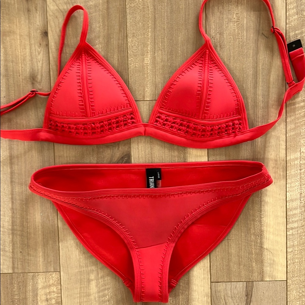 Triangl Swimwear Bold Red Bikini Set